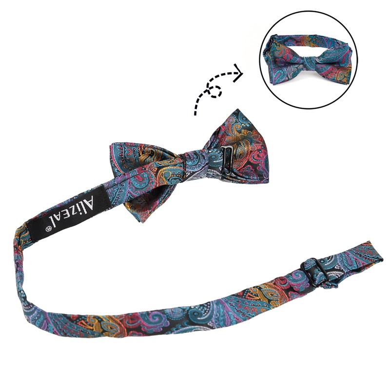 Alizeal Banded Adjustable Length Pre-Tied Boys Bow Tie for Birthday