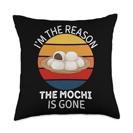 Vintage I'm The Reason The Mochi Is Gone Food Lover Throw Pillow, 18x18, Multicolor