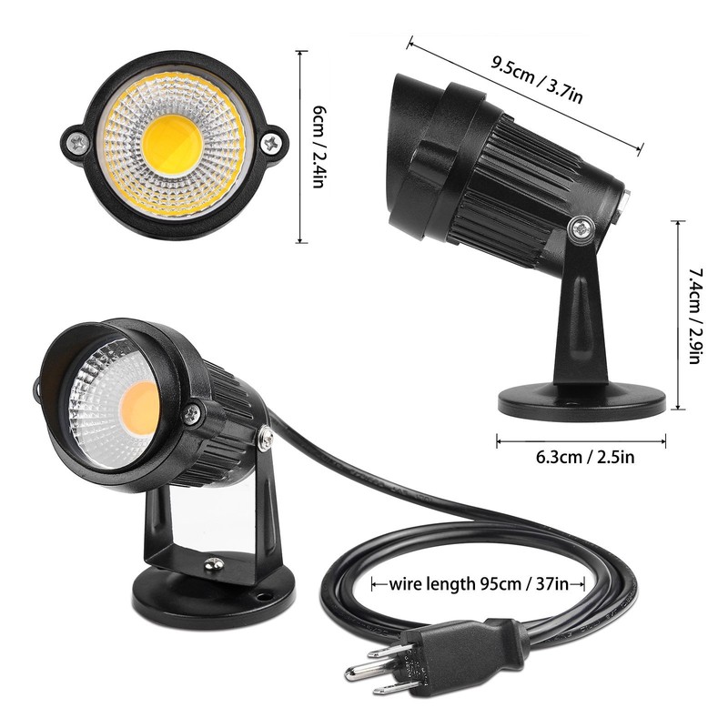 Lemonbest LED Landscape Up Down Light 5W White LED Decorative