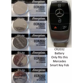 Remote Key Fob Battery for MERCEDES Key Fob & Smart Key  ENERGIZER CR2032 - 5 PK