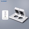 ELEGRP Horizontal Outdoor Cover for Duplex Receptacles, 2-Hole Weatherproof Wall