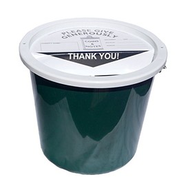 Charity Collection Bucket 5.7 Litres Dark Green