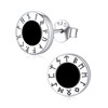 ChicSilver 925 Sterling Silver Rune Earrings for Women Men Black Onyx Stud Earrings Norse Viking Jewelry