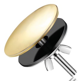 Kitchen Sink Hole Cover Stainless Steel Faucet Hole Covers 2 Inch Sink Sprayer Hole Cap Sink Tap Hole Plate Stopper Cover Blanking Metal Plug (Gold)