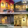 2 Pack Solar Wall Lantern Lights Outdoor with 3 Lighting