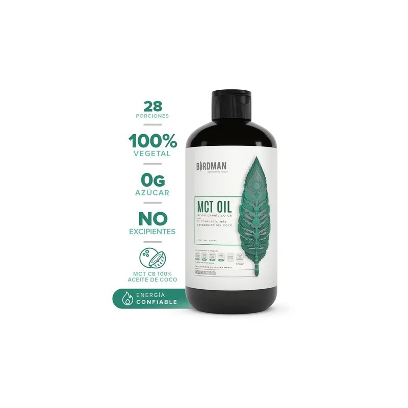 Birdman Mct Oil Ácido Caprílico C8 420ml | 28 Servicios