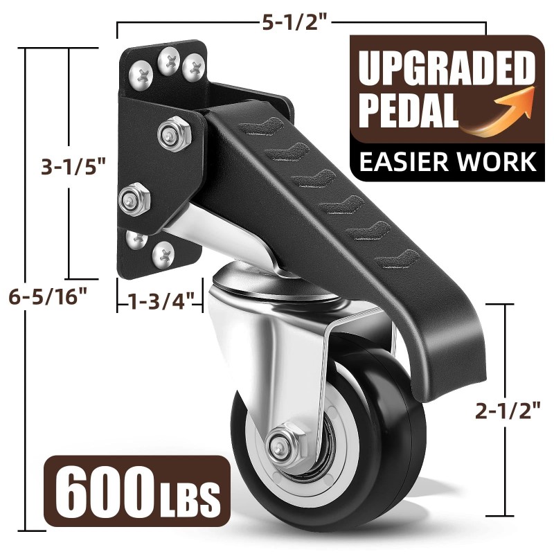 Spacecare Workbench Casters Kit 600Lbs Heavy Duty Quick Release 2