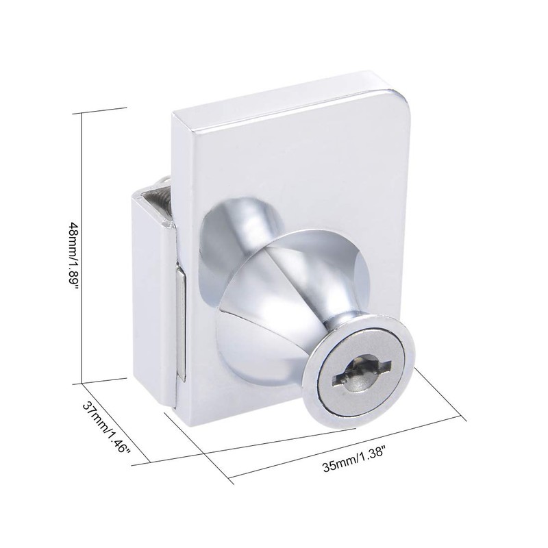 uxcell Glass Cabinet Door Lock, for Hinged Glass Display Case