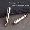 okcsc 3.5mm to 6.35mm Headphone Pure Copper Gold-Plated Jack Adapter