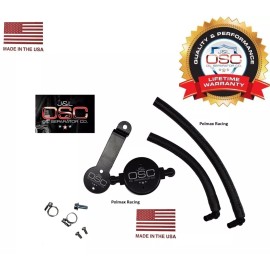 J&L / JLT black billet oil separator catch can 2016-2023 Toyota Tacoma 3.5L V6