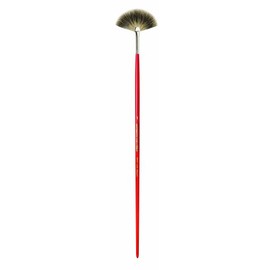 da Vinci Varnish & Priming Series 408 Fan Blender Brush, Pure Badger Hair with Red Lacquered Handle, Size 1