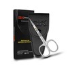 SK STAHLWAREN Professional cuticle scissors, curved, extra sharp nail scissors.