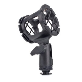 Weymic Soporte de micrófono de tamaño pequeño para micrófonos, soporte de choque para micrófono de escopeta o micrófono de tamaño pequeño