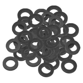 PATIKIL M15 Rubber Flat Washer, 80 Pack 15mm ID 23mm OD 2.5mm Thick Sealing Spacer Gasket Ring for Faucet Pipe Water Hose Fastener Bolt, Black