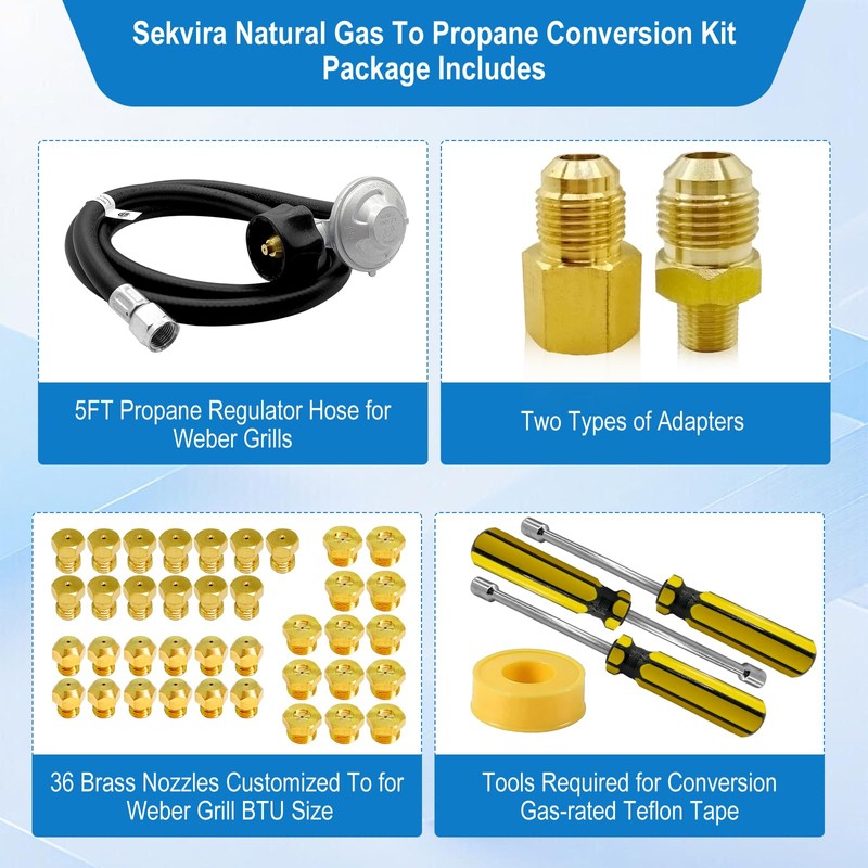 Natural Gas to Propane Conversion Kit,for Weber Natural Gas Conversion
