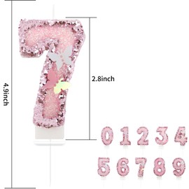 Birthday Candles Numbers Pink7
