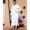 YAOHUOLE Men's Kaftan V-Neck Long Sleeve Kaftan Men's Long Button