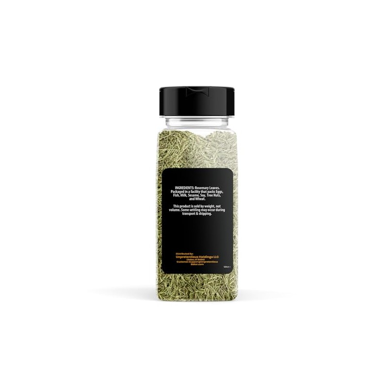 Unpretentious Rosemary Leaves (2 Cups), Cut & Sifted, Cooking Herb,