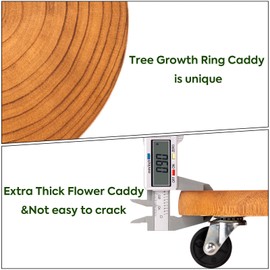 Yangbaga 2Pack 12inches Tree Plant Stand with Wheels,Rolling Plant Caddy with Wheels Heavy Duty- Plant Rollers with Lockable Casters for Outdoor/Indoor/Plant Pot/Flower Pot/Patio