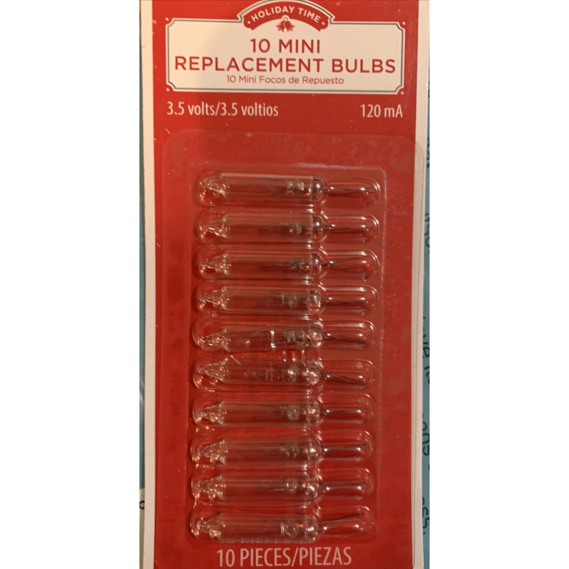 Holiday Time Mini Replacement Christmas Light Bulbs Clear 2.5 Volt