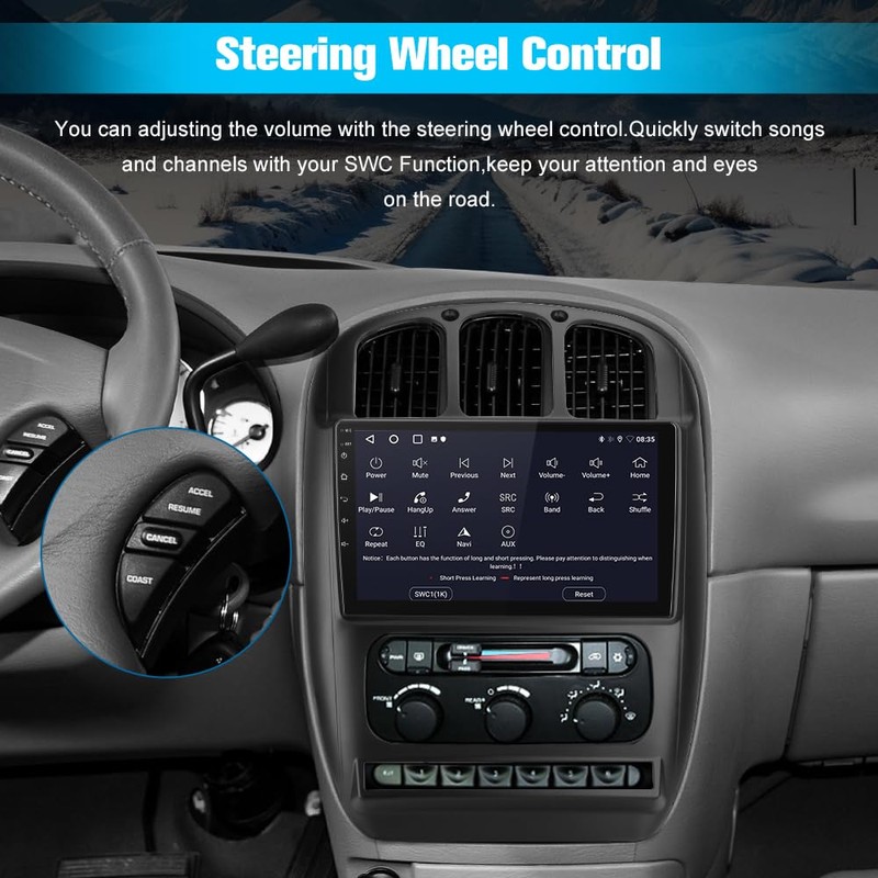 2GB+64GB Car Radio Stereo for Dodge Caravan Chrysler Town&Country 2001-2007