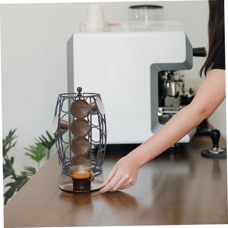 CIYODO Coffee Shop Essential Coffee Shelf Iron Stand Capsules Holder