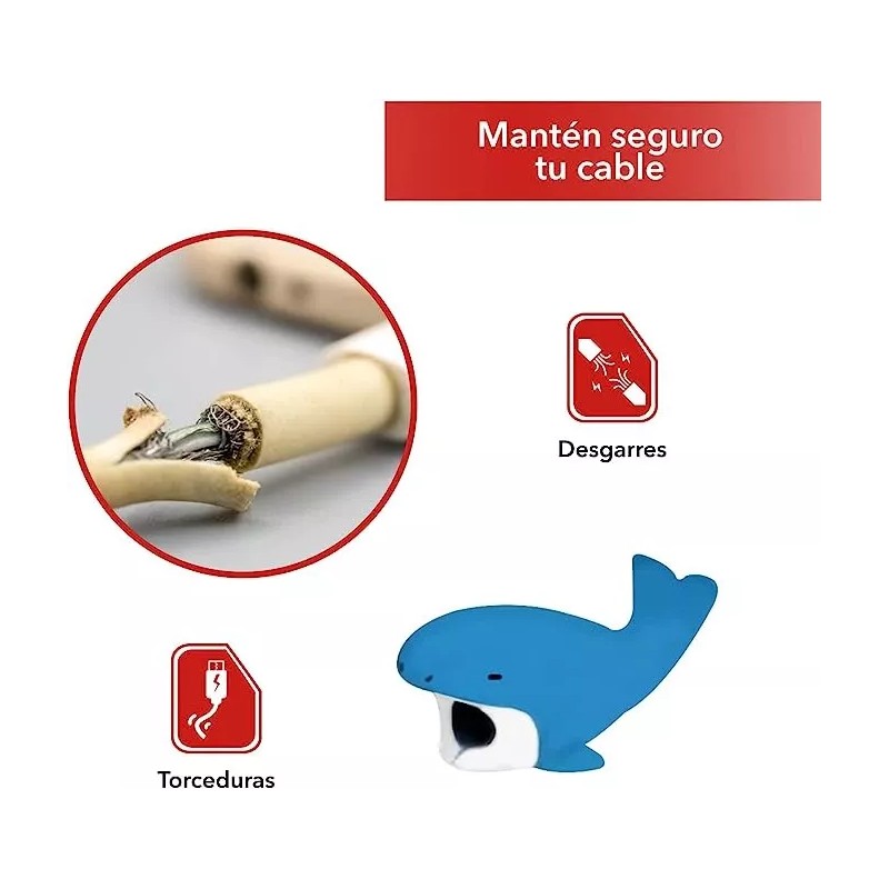 Alomia 6 Protectores De Cables Usb Bite Evita Cables Trozados