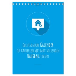 vollgeherzt: The Special Calendar for Builders with Motivational Home Building Quotes (Desk Calendar 2026 DIN A5 High), CALVENDO Monthly Calendar