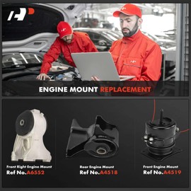 A-Premium 3PCS Engine Motor Mount Kit Compatible with Honda Odyssey 1999 2000 2001 2002 2003 2004, 3.5L, Replace# 0800S0KA82, 50820S0KA81