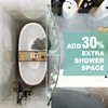 Mcrbeay Adjustable 48-85 in Extra Wide Shower Rods for Bathroom,