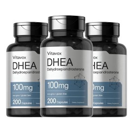 3pc Dhea 100mg | 200 Capsules | Supplement For Men And Women
