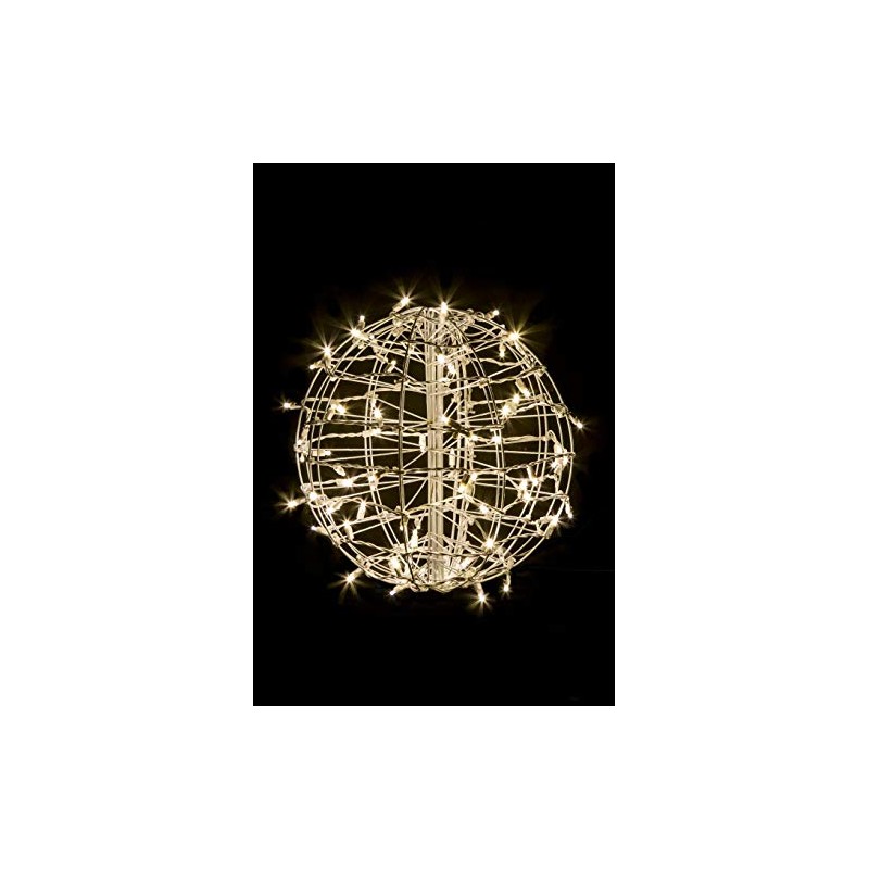 Crab Pot Christmas Trees White 15" Fold Flat Sphere with