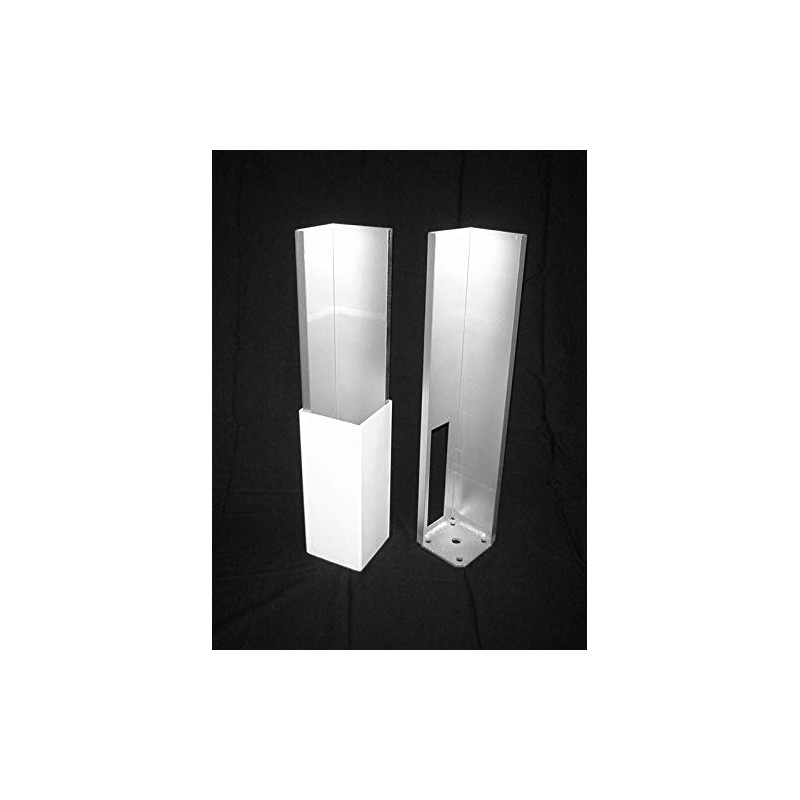 Vinyl Fence Concrete/Wood Post Mount Tower with Mounting Kit (4"x4"x24"