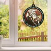 Artsy Woodsy Skull Couple Love Valentine's Day Suncatcher Ornament Christmas