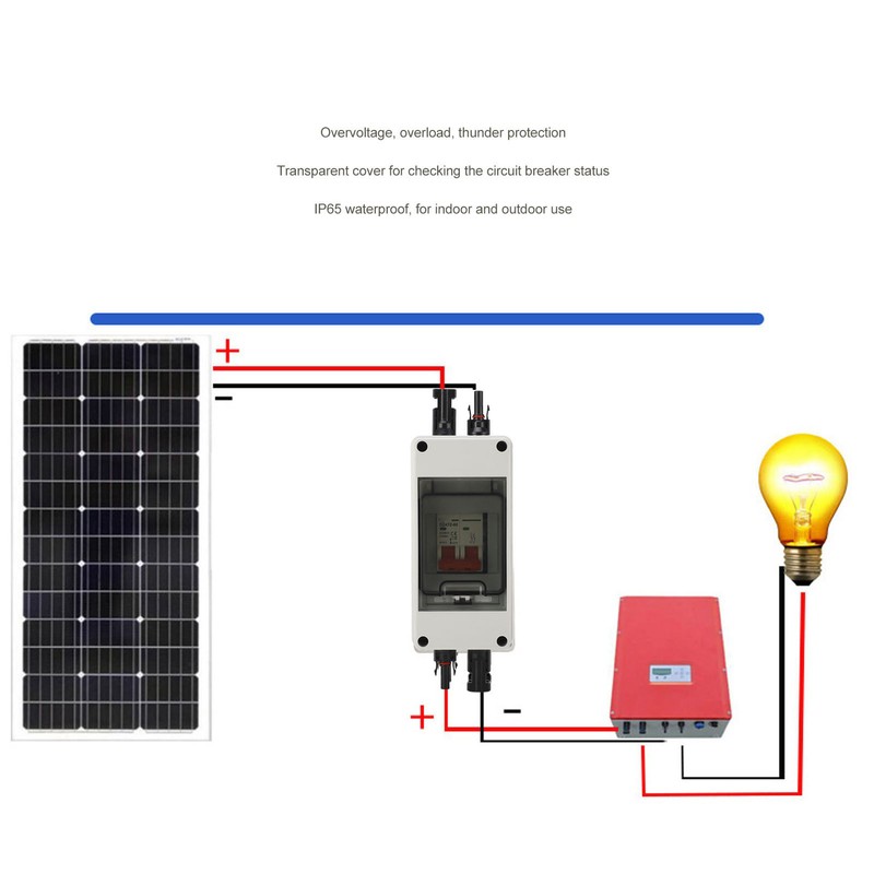 Solar Disconnect Switch Mini Circuit Breaker with IP65 Waterproof Distribution