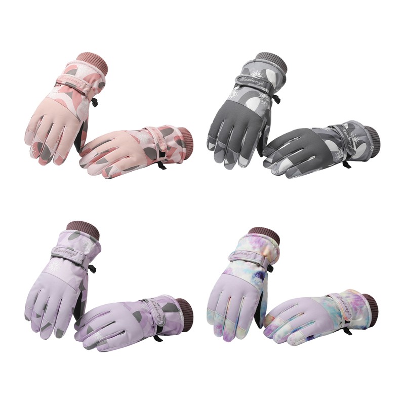 Ski Gloves Autumn and Winter Warm Cycling Gloves Girls Outdoor