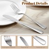 Xosjska 24 Pcs Stainless Steel Silverware Dinner Fork and Knife
