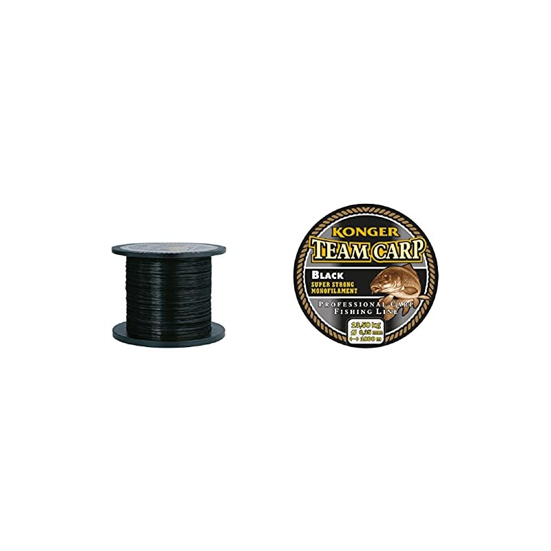 Team Carp Fishing Line Black 0.20-0.22 mm Konger (0.20 mm)