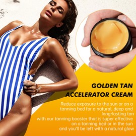 Self-Tanning for Body and Face, Tanning Cream, Instant Body Self-Tanner, Natural Bronzer, Tanning Accelerator, Self Tanning Cream (100 g x 2, Cream)