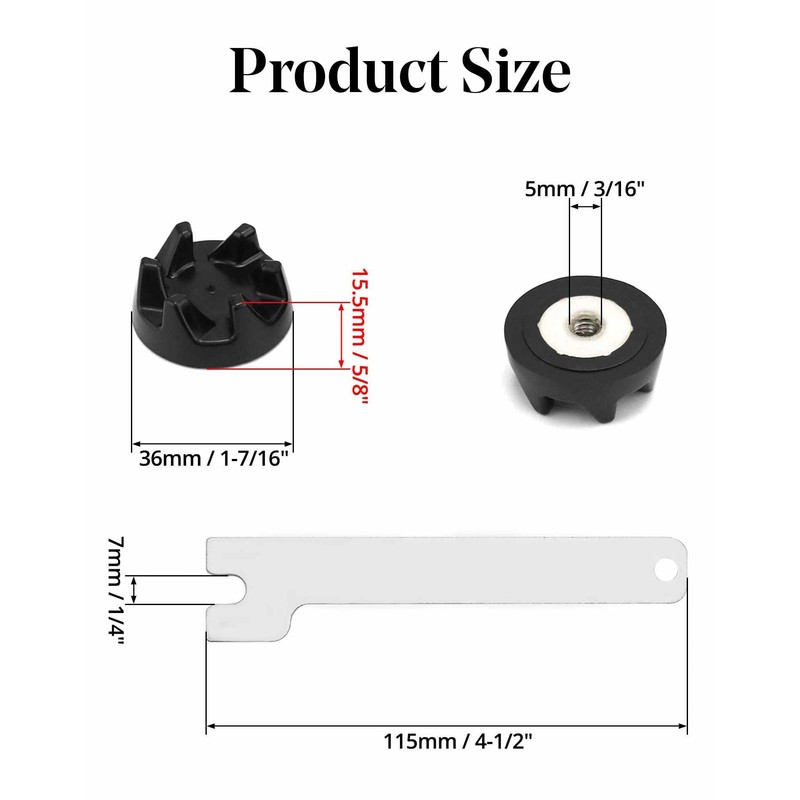 3 Pack Blender Coupler for KitchenAid 9704230, Replacement Blender Rubber