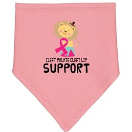 inktastic Cleft Palate Cleft Lip Support Lion Baby Bandana Bib Mauve and Natural 22e88