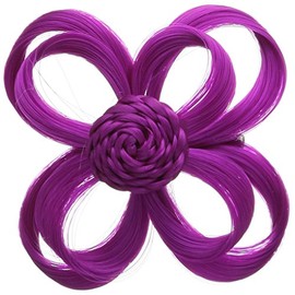 Love Hair Extensions Flower Hair Accessory On Elasticated Band, Colour Mauve
