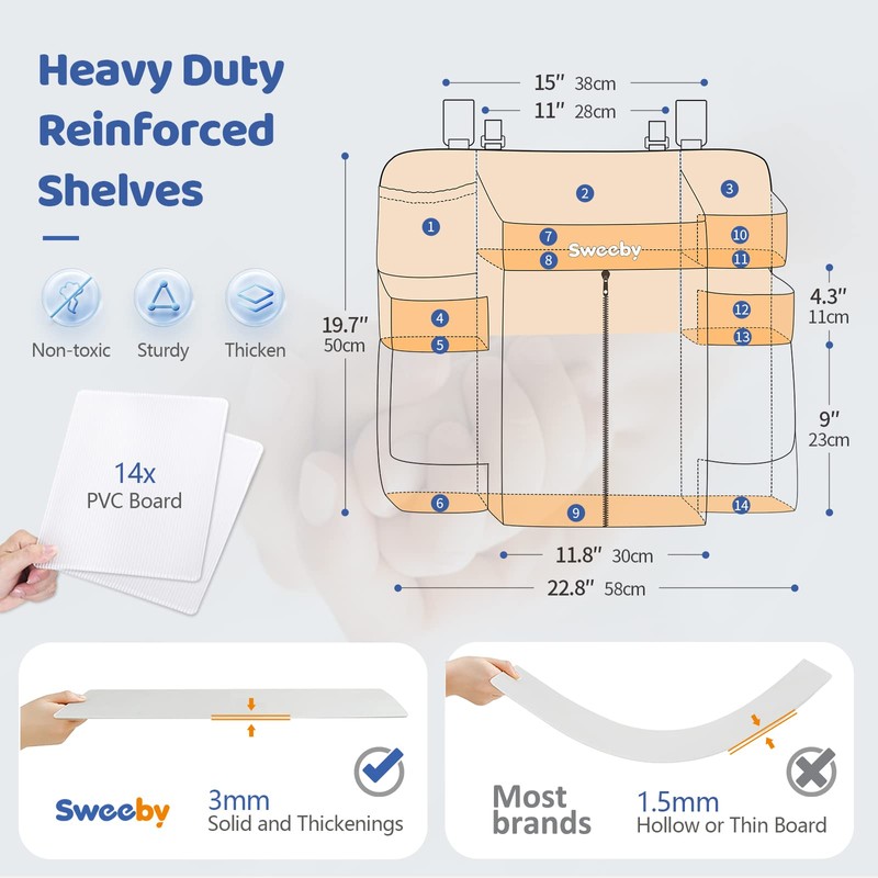 Sweeby Diaper Organizer for Changing Table and Crib - Nursery