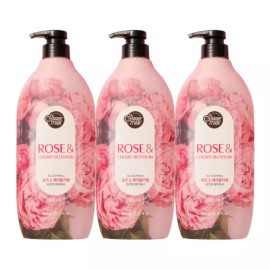 Shower Mate 샤워메이트 플루밍 바디워시 로즈 앤 체리블러썸 900g, 3개 ShowerMate Fluming Body Wash Rose & Cherryblossom 900g, 3 pieces