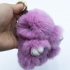 Unpafcxddyig Bunny Keychain Mini Cute artificial Rabbit fur Keychain Car