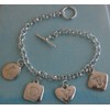 Sterling Silver Heart Initial Charm Letter J Hand Stamped With