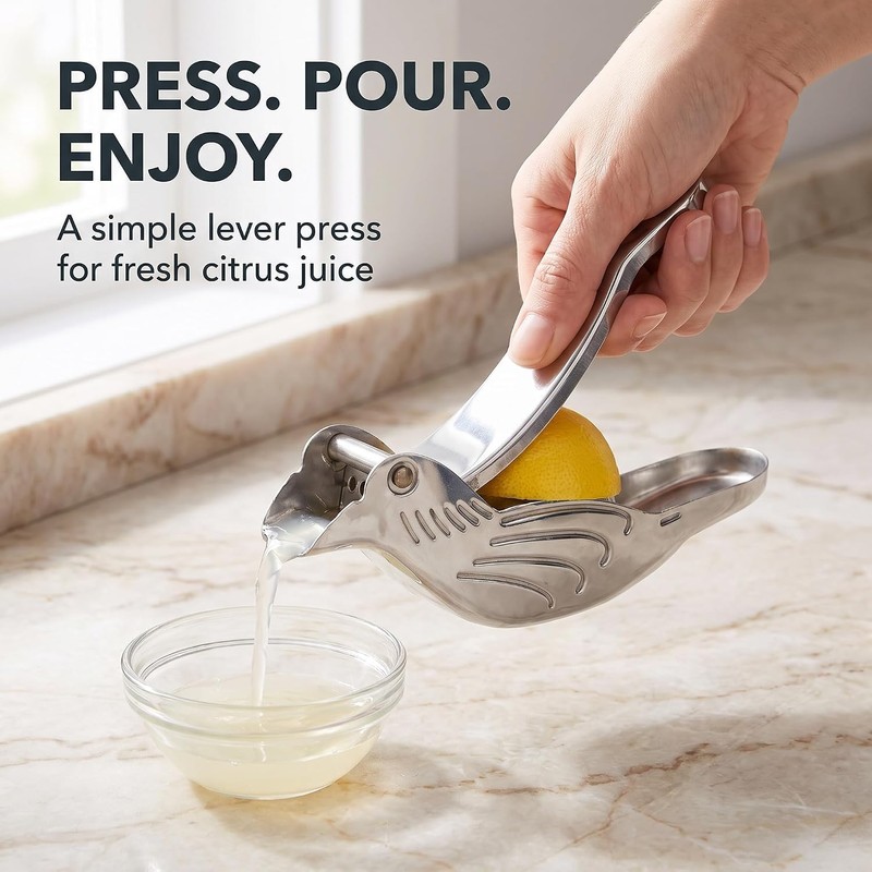 Stainless Steel Lemon Manual Lemon Juicer Squeezer Bird Shape Lemon