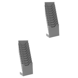 Operitacx 2pcs Heavy Duty Garage Shelving Units Pocket Holder Warehouse Supplies Rack Card Holder for Classroom and Office