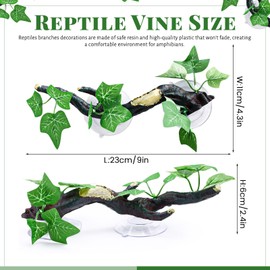 Quxddy 2Pcs Reptile Corner Branch, Reptile Climbing Decor Snake Climbing Branch, Reptile Tank Accessories Terrarium Decorations Tree Branch (Crawler Tree Roots)