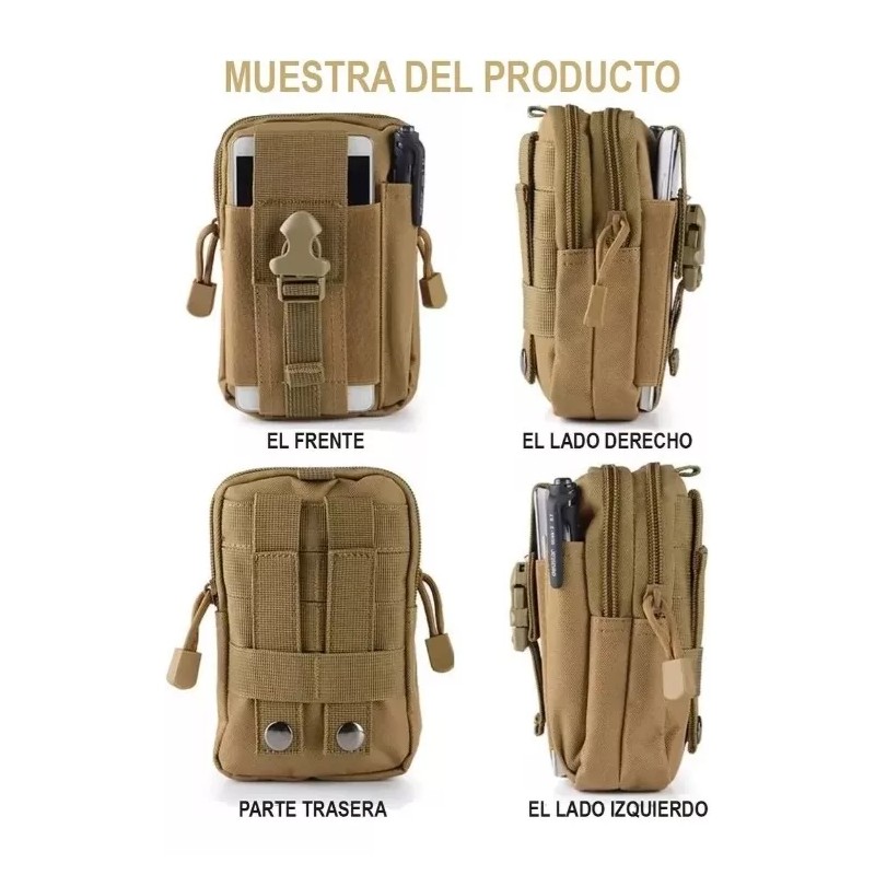 HC Life Mochila Tactica Cangurera Multiusos Celular Cartera Bolsa Ng